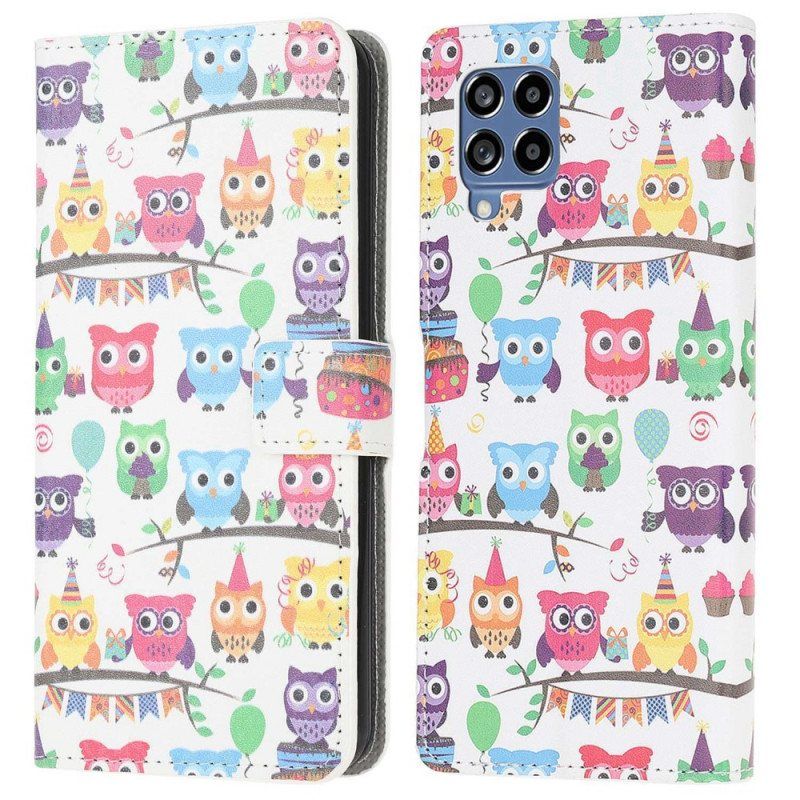 Folio Deksel Til Samsung Galaxy M53 5G Band Of Owls