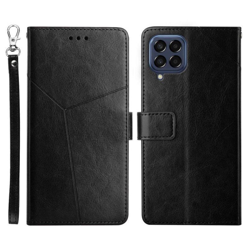 Folio Deksel Til Samsung Galaxy M53 5G Stil Leather Y Design