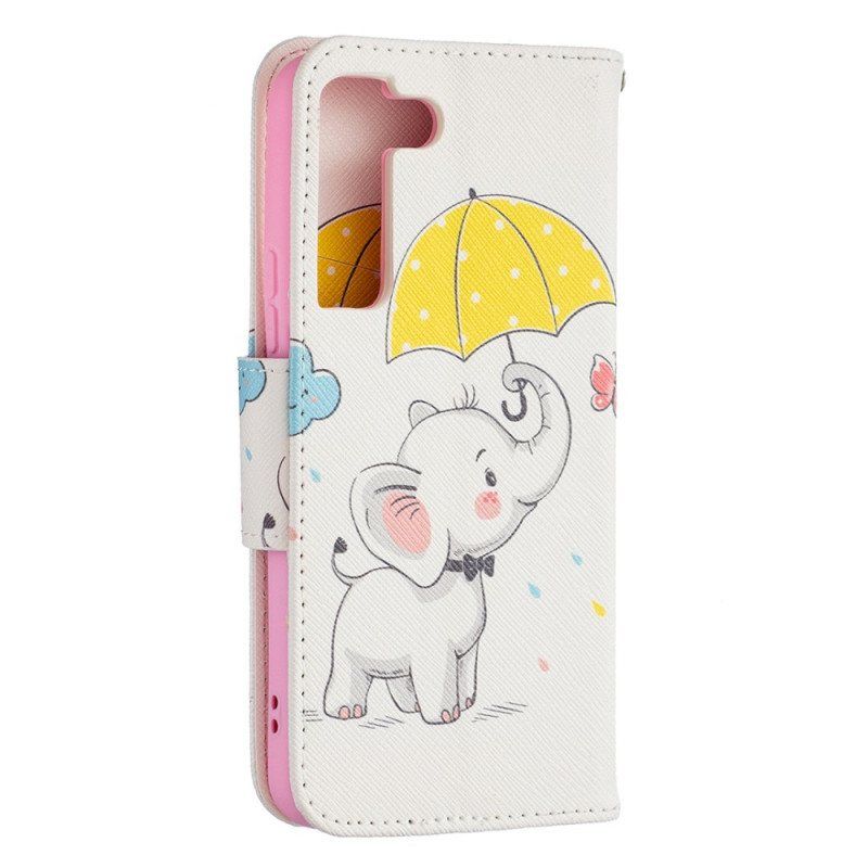 Folio Deksel Til Samsung Galaxy S22 5G Baby Elefant