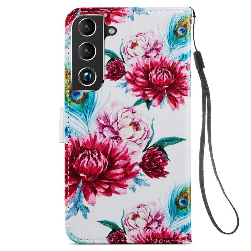 Folio Deksel Til Samsung Galaxy S22 5G Intense Blomster