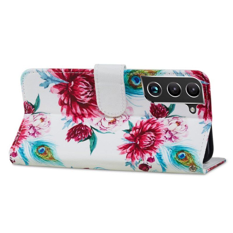 Folio Deksel Til Samsung Galaxy S22 5G Intense Blomster