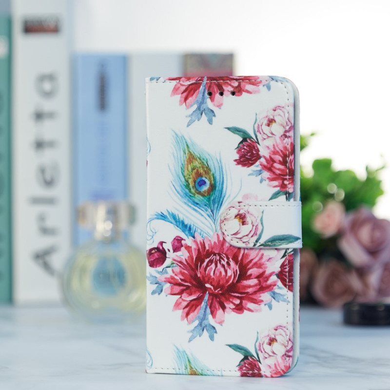 Folio Deksel Til Samsung Galaxy S22 5G Intense Blomster