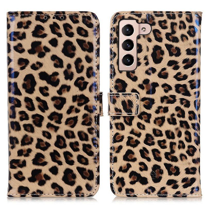 Folio Deksel Til Samsung Galaxy S22 5G Leopard