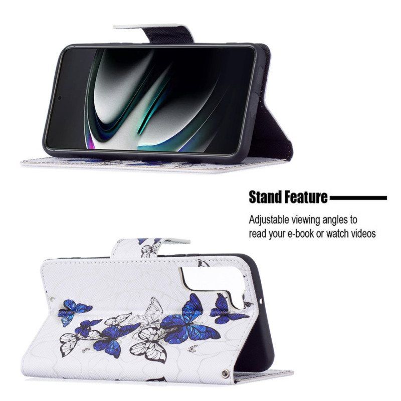 Folio Deksel Til Samsung Galaxy S22 Plus 5G Butterflies Kings