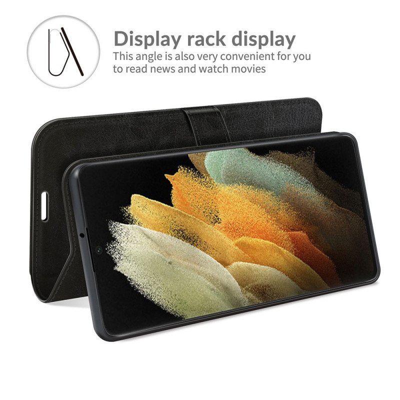 Folio Deksel Til Samsung Galaxy S22 Ultra 5G Designer Skinneffekt