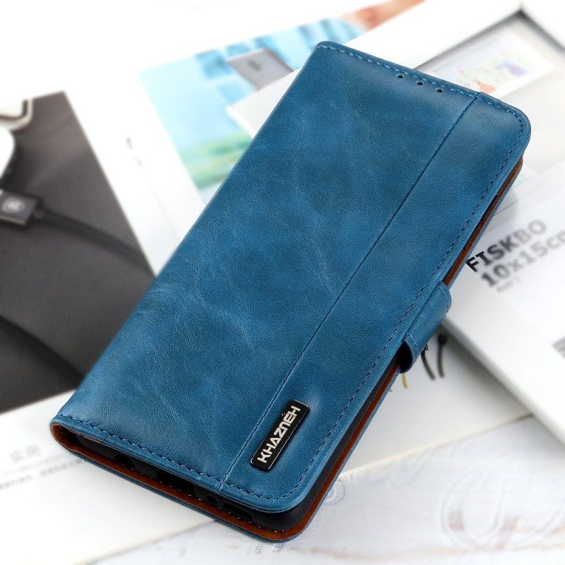 Folio Deksel Til Samsung Galaxy S22 Ultra 5G Faux Leather Elegance Khazneh