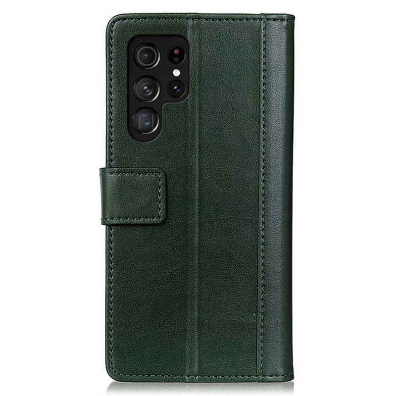 Folio Deksel Til Samsung Galaxy S22 Ultra 5G Stil Leather Elegance