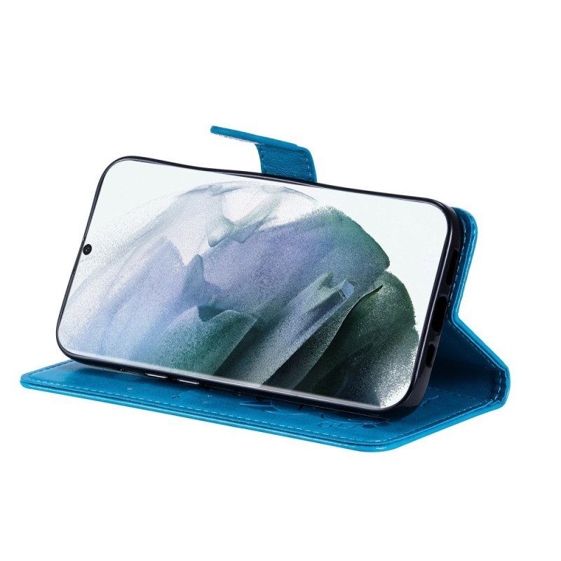 Folio Deksel Til Samsung Galaxy S23 Ultra 5G Med Kjede Strappy Cat And Bees