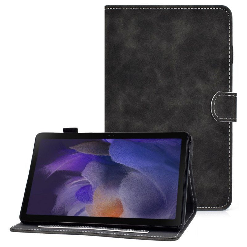 Folio Deksel Til Samsung Galaxy Tab A8 (2021) Vintage Design Skinneffekt