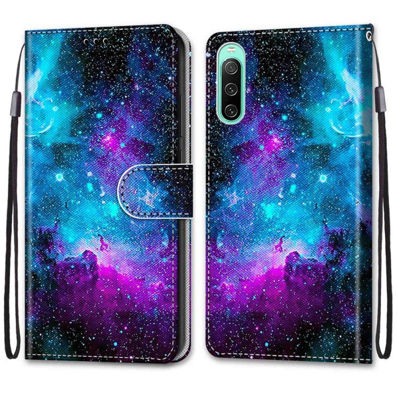 Folio Deksel Til Sony Xperia 10 IV Kosmisk Himmel