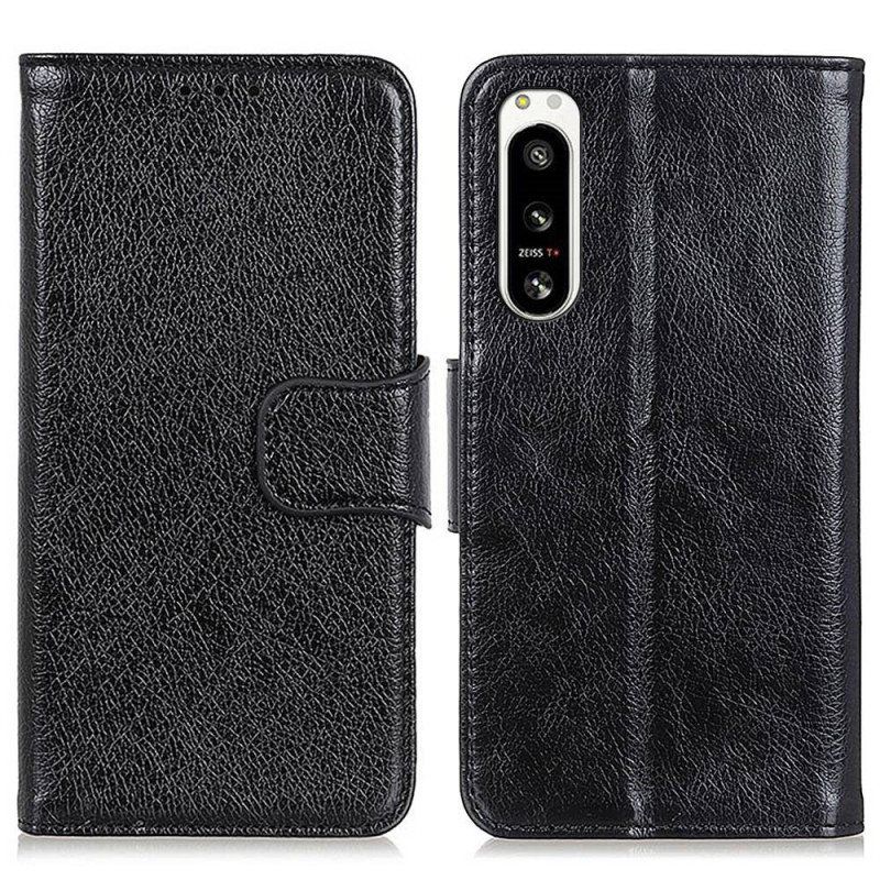 Folio Deksel Til Sony Xperia 5 IV Nappa Split Leather