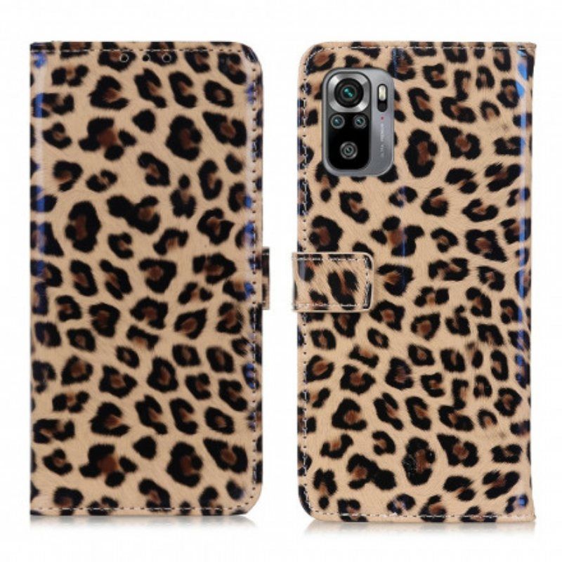 Folio Deksel Til Xiaomi Redmi Note 10 / 10S Leopard