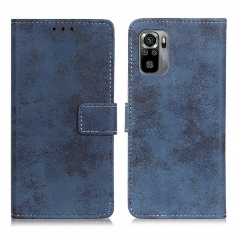 Folio Deksel Til Xiaomi Redmi Note 10 / 10S Vintage Skinneffekt