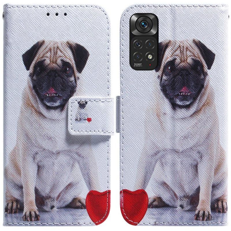 Folio Deksel Til Xiaomi Redmi Note 11 / 11S Mops Hund