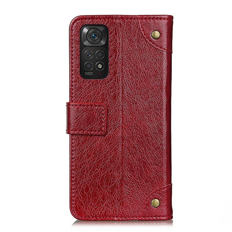 Folio Deksel Til Xiaomi Redmi Note 11 / 11S Stil Nappa Leather Vintage Nagler