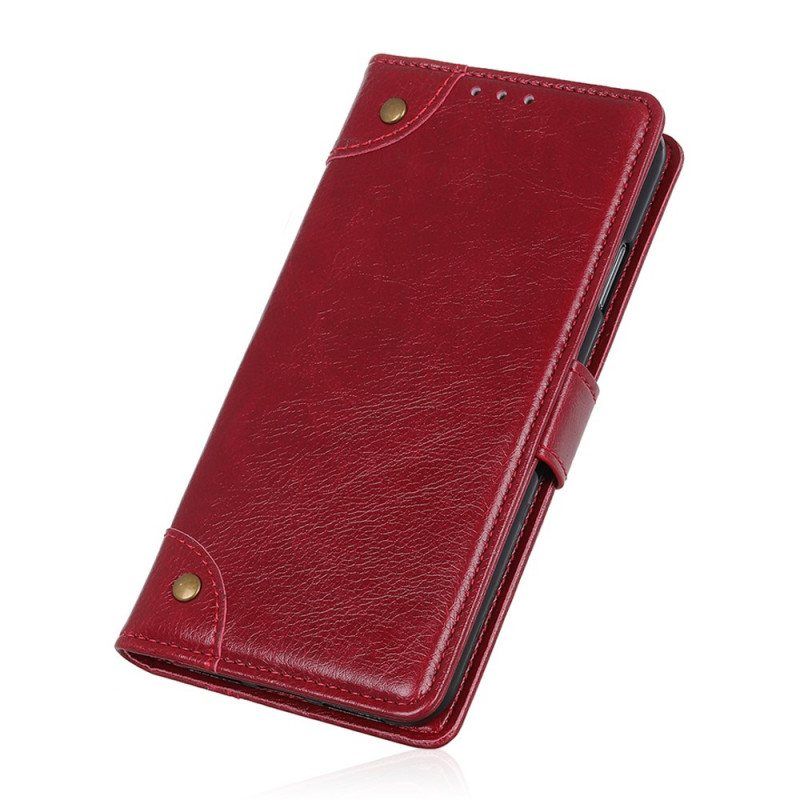 Folio Deksel Til Xiaomi Redmi Note 11 / 11S Stil Nappa Leather Vintage Nagler