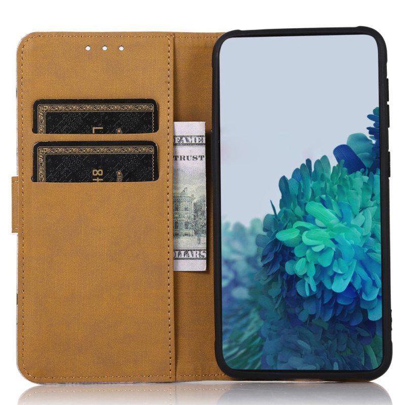 Folio Deksel Til Xiaomi Redmi Note 12 4G Heftig Tiger