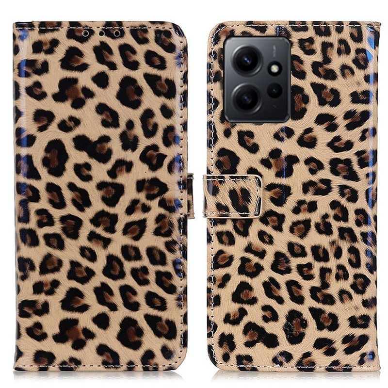 Folio Deksel Til Xiaomi Redmi Note 12 4G Leopardhudeffekt