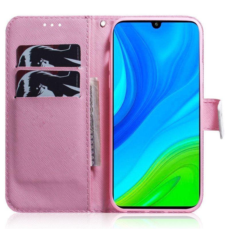 Folio Deksel Til Xiaomi Redmi Note 12 4G Rosa Blomst