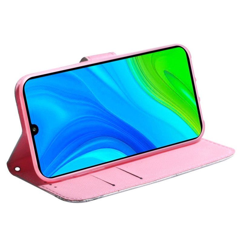 Folio Deksel Til Xiaomi Redmi Note 12 4G Rosa Blomst