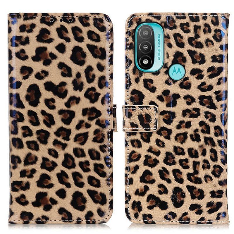 Lærdeksel Til Moto E40 / E30 / E20 Vanlig Leopard