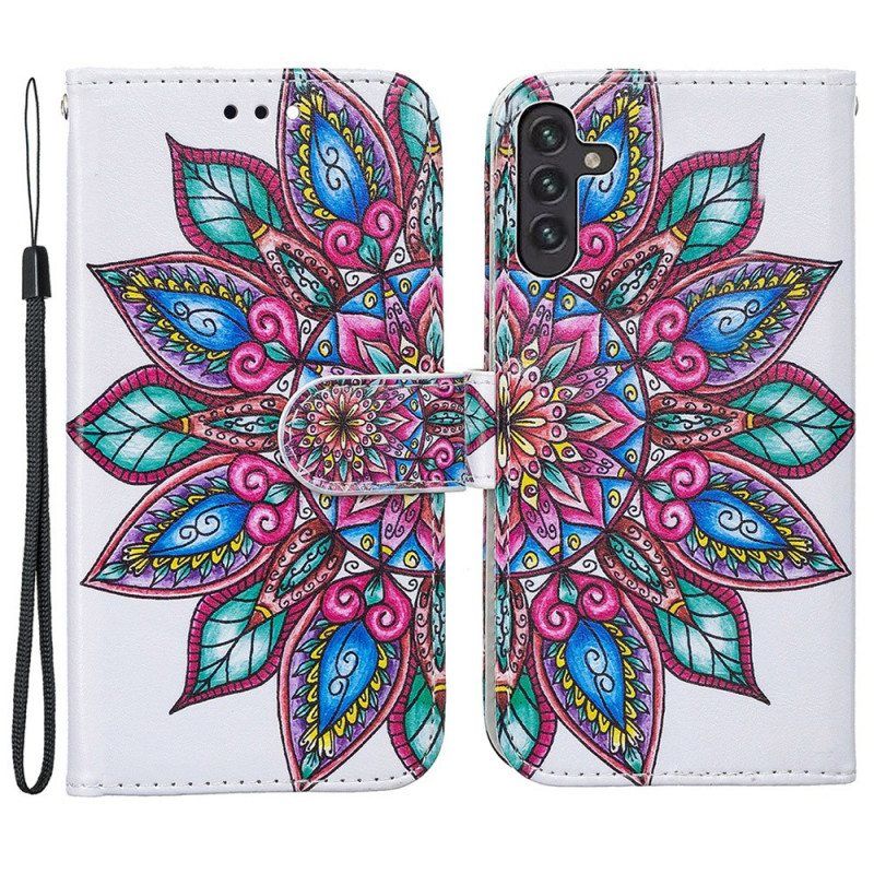 Lærdeksel Til Samsung Galaxy A13 5G / A04s Tegnet Mandala