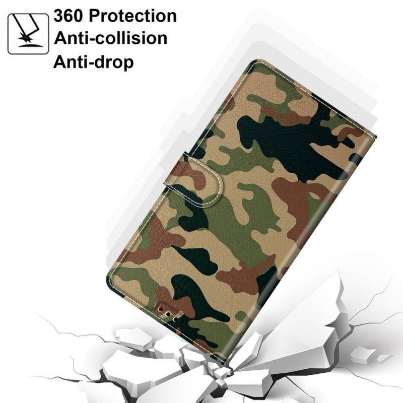 Lærdeksel Til Samsung Galaxy M53 5G Med Kjede Strappy Camo