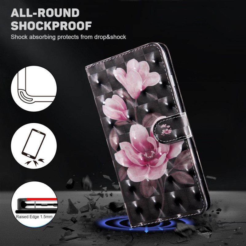 Lærdeksel Til Samsung Galaxy S23 5G Med Kjede Strappy Floral