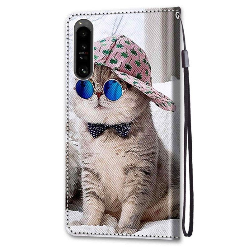 Lærdeksel Til Sony Xperia 1 IV Med Kjede Yo Cat Med Stropp