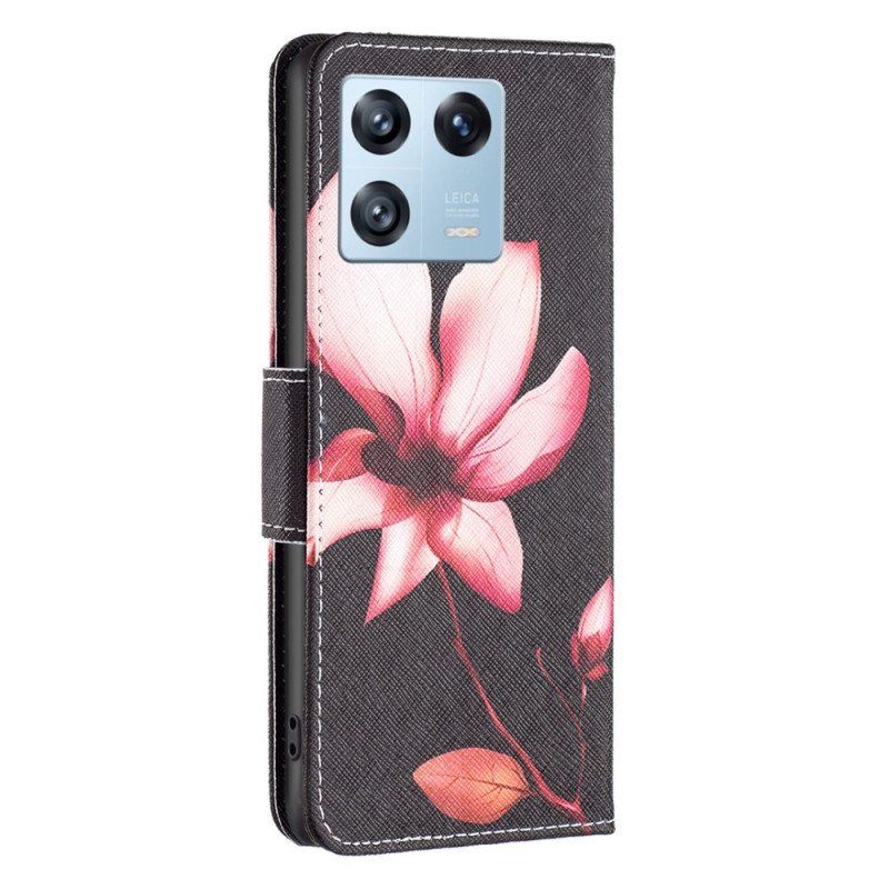 Lærdeksel Til Xiaomi 13 Pro Rosa Blomst