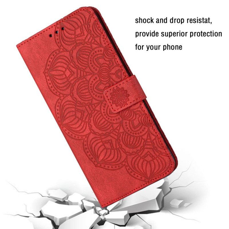 Lærdeksel Til Xiaomi Redmi A1 Med Kjede Strappy Mandala