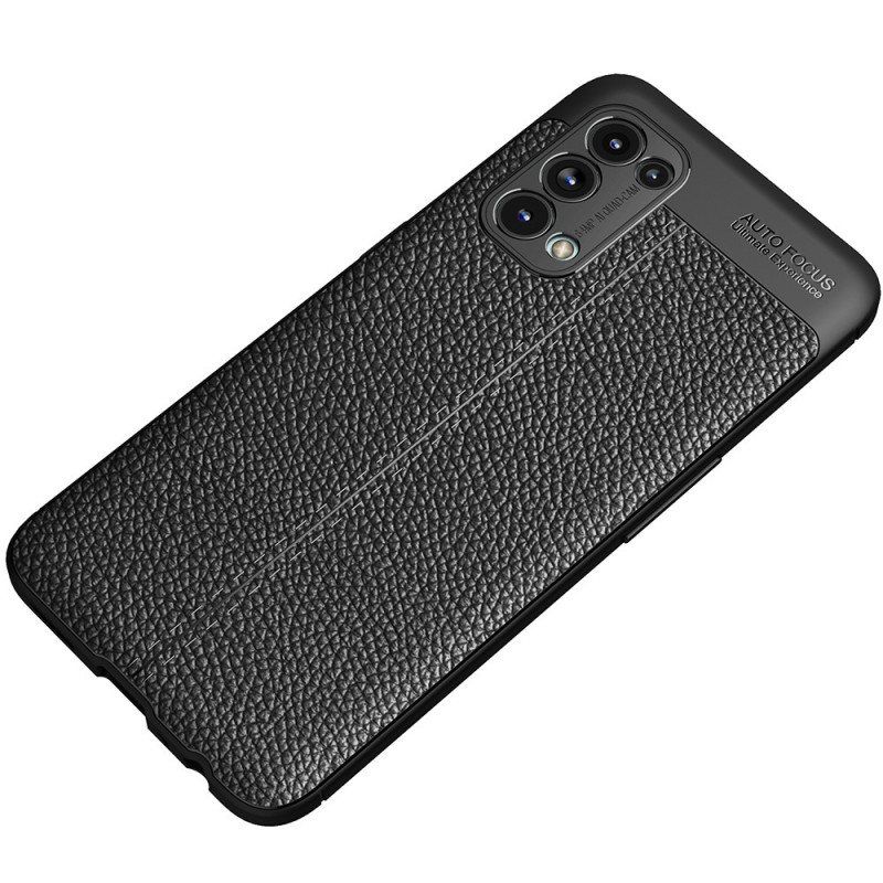 Mobildeksel Til Oppo Find X3 Lite Dobbel Linje Litchi Leather Effect