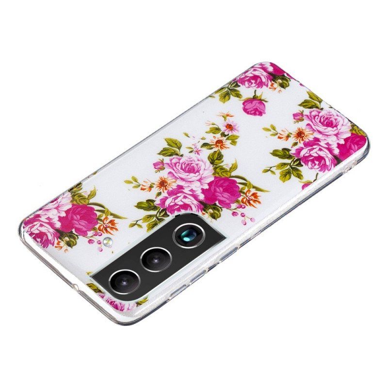 Mobildeksel Til Samsung Galaxy S22 5G Fluorescerende Liberty-blomster