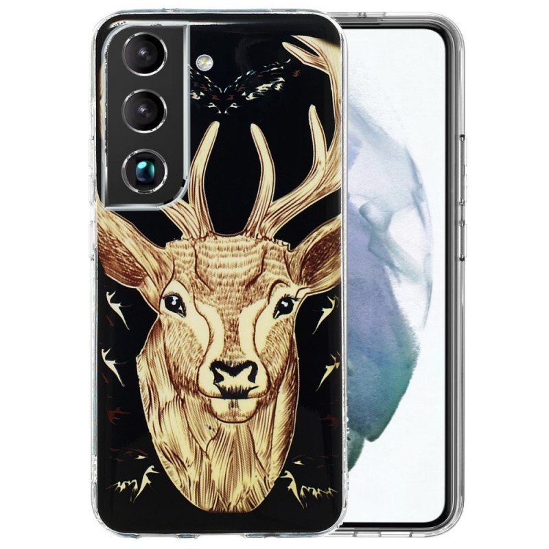 Mobildeksel Til Samsung Galaxy S22 5G Fluorescerende Majestic Deer