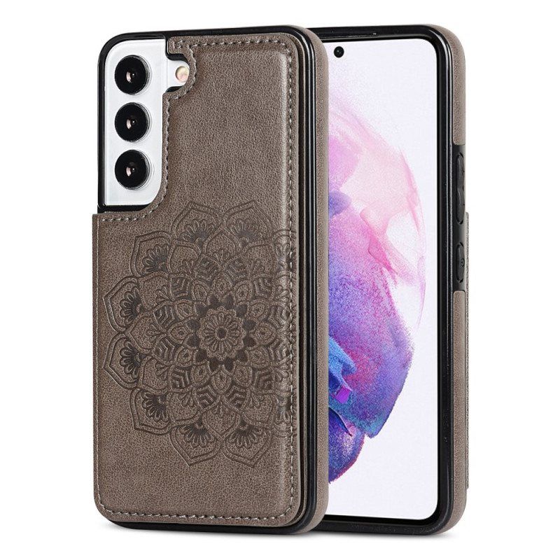 Mobildeksel Til Samsung Galaxy S22 5G Mandala Print Card Holder