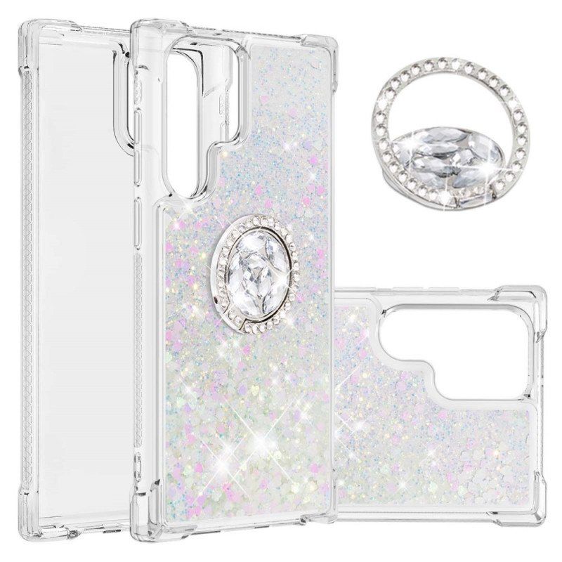 Mobildeksel Til Samsung Galaxy S22 Ultra 5G Glitter Ring-bracket